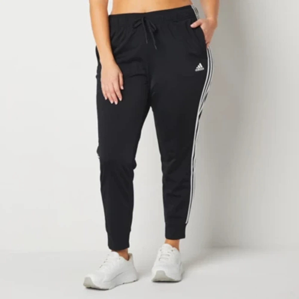 adidas Essentials Warm-Up Slim Tapered 3 Stripes Track Pants (Plus Size)