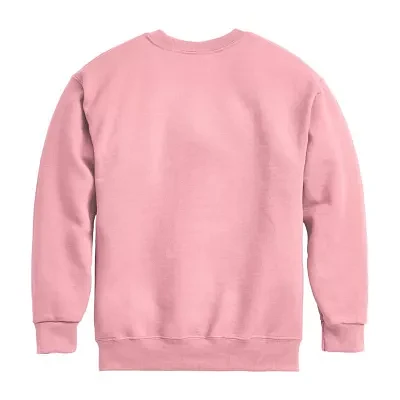 Disney Collection Little & Big Girls Maui Crew Neck Long Sleeve Moana Sweatshirt