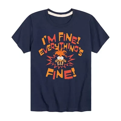 Little & Big Boys Crew Neck Short Sleeve Inside Out Graphic T-Shirt