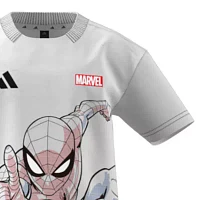 adidas Boys 2-pc. Spiderman Short Set