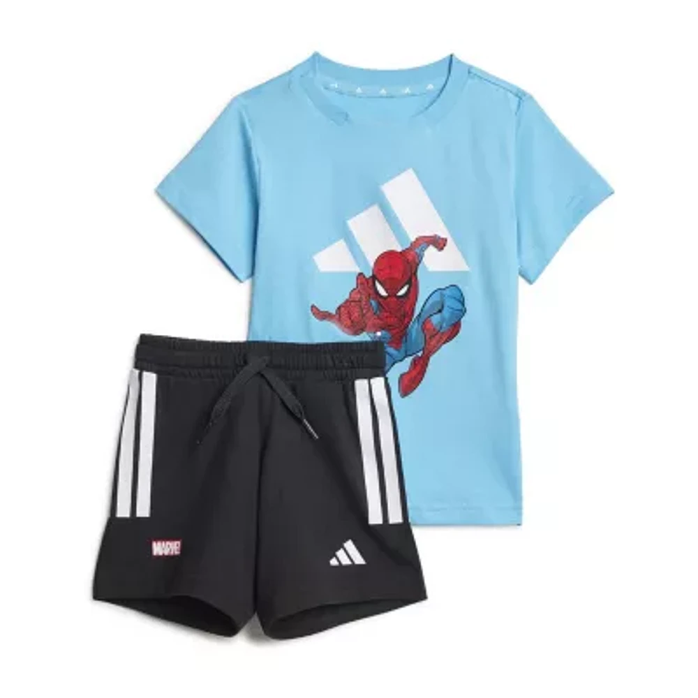 adidas Boys 2-pc. Spiderman Short Set