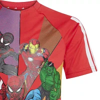 adidas Boys Crew Neck Short Sleeve Avengers Graphic T-Shirt