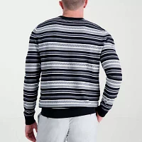 Haggar® Men's Stripe Ribbed Crewneck Sweater