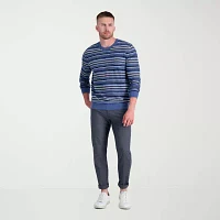 Haggar® Men's Stripe Ribbed Crewneck Sweater