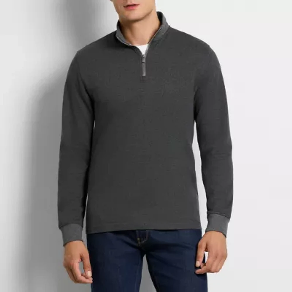 Van Heusen Mens Mock Neck Long Sleeve Pullover Sweater