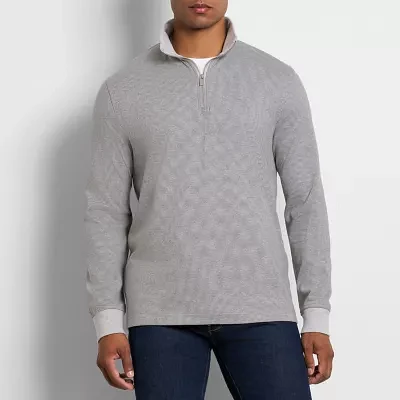 Van Heusen Mens Mock Neck Long Sleeve Pullover Sweater