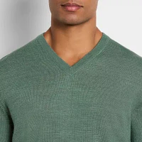 Van Heusen Mens V Neck Long Sleeve Pullover Sweater