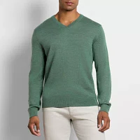 Van Heusen Mens V Neck Long Sleeve Pullover Sweater