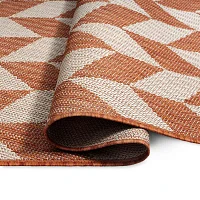 Nicole Miller Country Calla Herringbone Washable Outdoor Rectangular Area Rug