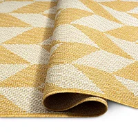 Nicole Miller Country Calla Herringbone Washable Outdoor Rectangular Area Rug