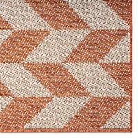Nicole Miller Country Calla Herringbone Washable Outdoor Rectangular Area Rug