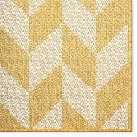 Nicole Miller Country Calla Herringbone Washable Outdoor Rectangular Area Rug