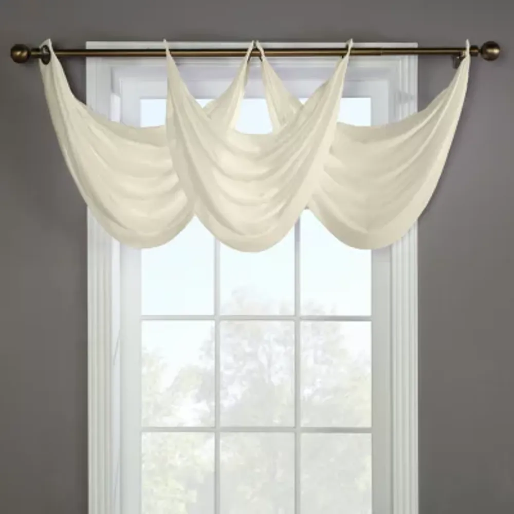 Rhapsody Lined Grommet Top Waterfall Valance