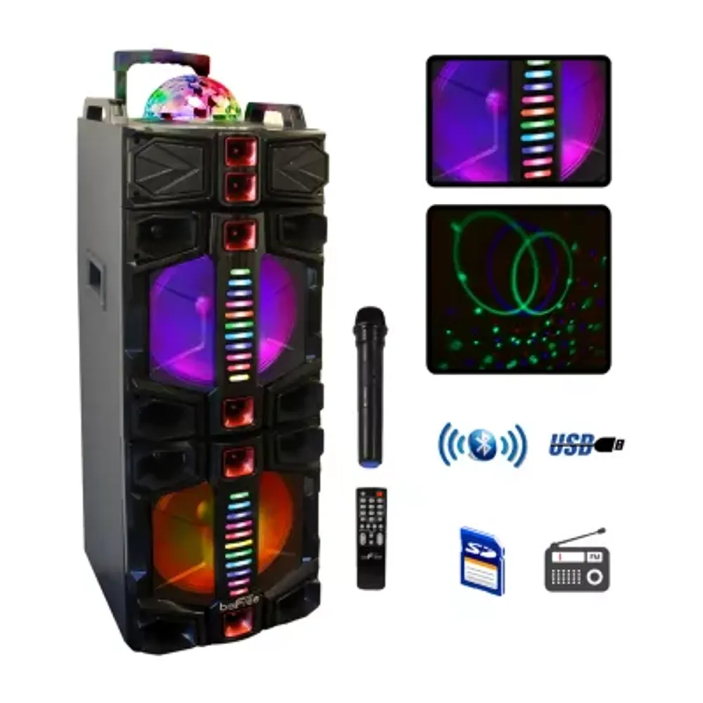 BeFree Sound Dual 12 Inch Subwoofer Bluetooth Portable Party