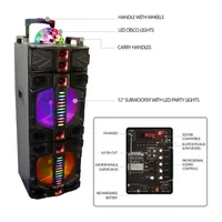 BeFree Sound Dual 12 Inch Subwoofer Bluetooth Portable Party