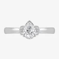 I / I1) Womens CT. T.W. Lab Grown White Diamond 10K or 14K Gold Pear Solitaire Engagement Ring