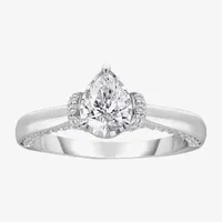 I / I1) Womens CT. T.W. Lab Grown White Diamond 10K or 14K Gold Pear Solitaire Engagement Ring