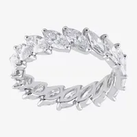 G / Vs2) CT. T.W. Lab Grown White Diamond 14K White Gold Anniversary Eternity Band