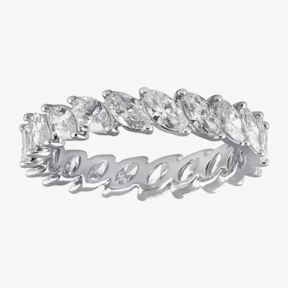 G / Vs2) CT. T.W. Lab Grown White Diamond 14K White Gold Anniversary Eternity Band