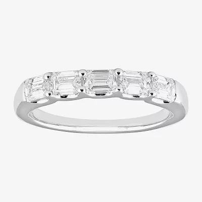 (G / Vs2) 1 CT. T.W. Lab Grown White Diamond 14K Gold 5-Stone Anniversary Band