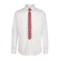 Van Heusen Little & Big Boys Adaptive Point Collar Long Sleeve Shirt + Tie Set