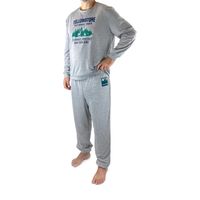 Mens Round Neck Long Sleeve 2-pc. Pant Pajama Set