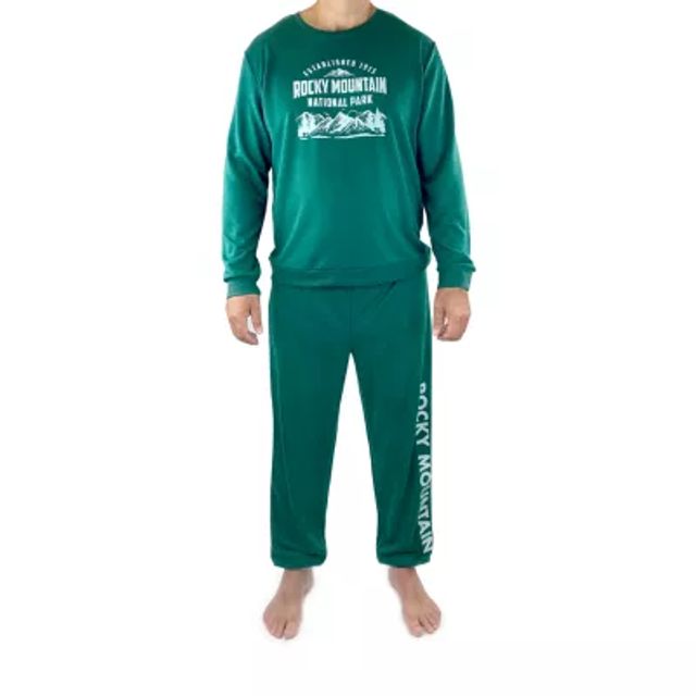 Residence Mens Long Sleeve 2-pc. Pant Pajama Set