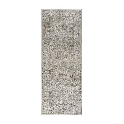 Madison Park Mila 2'7"x6'10" Geometric Machine Woven Skid Resistant Indoor Rectangular Runner