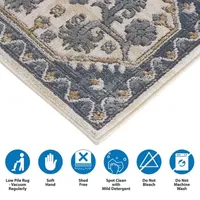 Madison Park Mila 2'7"x6'10" Geometric Machine Woven Skid Resistant Indoor Rectangular Runner