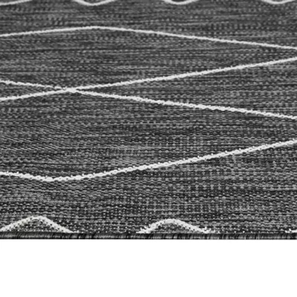 Madison Park Maya Moroccan 2'7"x6'10" Flatweave Skid Resistant Indoor Outdoor Rectangular Runner