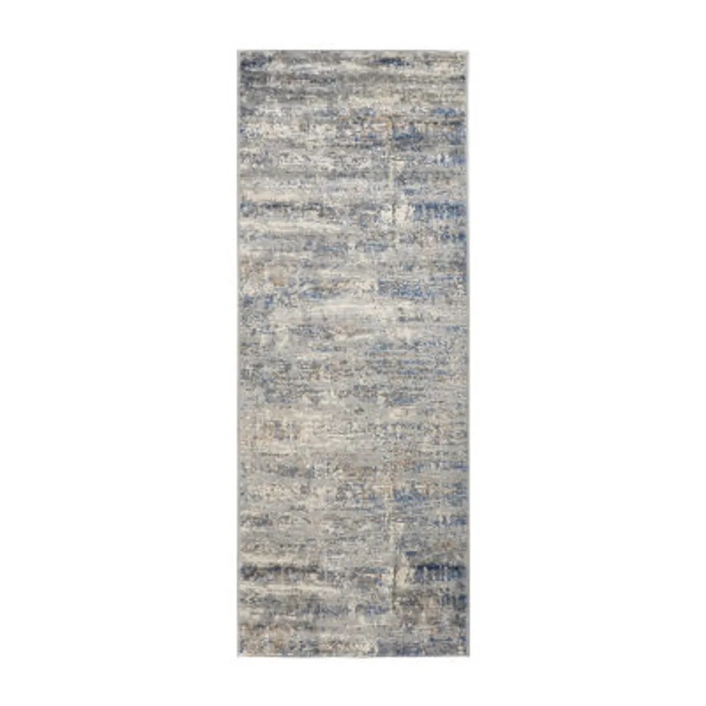 Madison Park Marie 2'7"x7' Soft Textural Abstract Machine Woven Skid Resistant Indoor Rectangular Runner