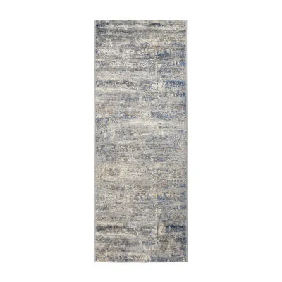 Madison Park Marie 2'7"x7' Soft Textural Abstract Machine Woven Skid Resistant Indoor Rectangular Runner