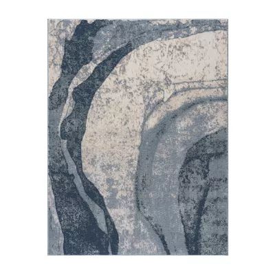 Madison Park Kathryn Abstract Wave Machine Woven Skid Resistant Indoor Rectangular Area Rug