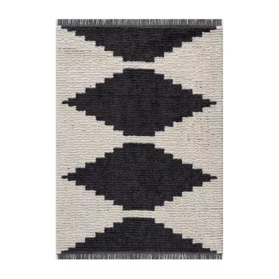 Madison Park Renae Plush Geometric Machine Woven Skid Resistant Indoor Rectangular Area Rug