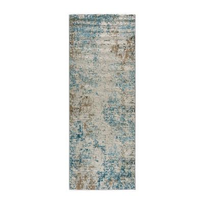 Madison Park Amelia 2'7"x7' Abstract Machine Woven Skid Resistant Indoor Rectangular Runner