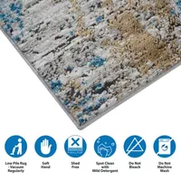 Madison Park Amelia Abstract Machine Woven Skid Resistant Indoor Rectangular Area Rug