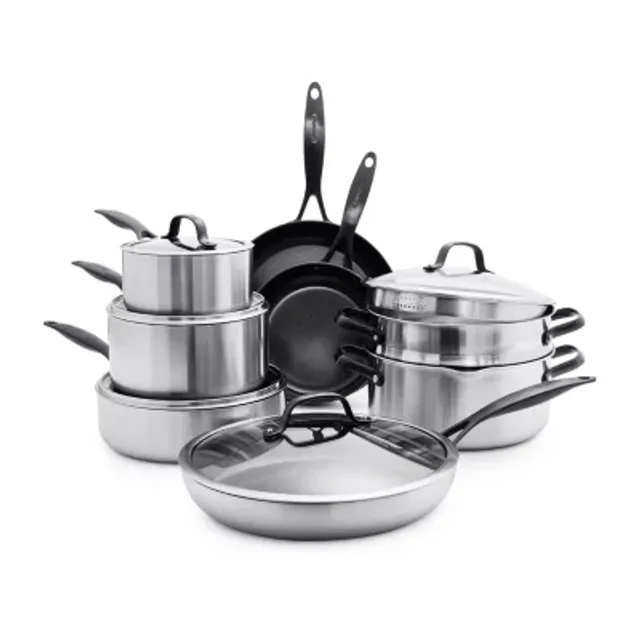 GreenPan GP5 15 Piece Ceramic Nonstick Cookware Set - Slate