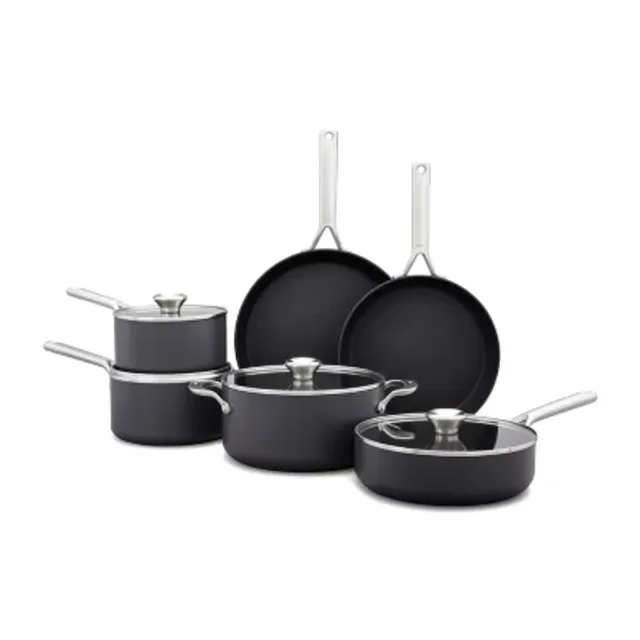 Starfrit 10-pc. Cookware Set with Stainless Steel Handles, Color: Black -  JCPenney