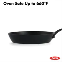 OXO Black Steel 8" Frying Pan with Silicone Sleeve