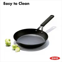 OXO Black Steel 10" Frying Pan with Silicone Sleeve