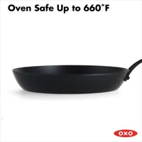 OXO Black Steel 10" Frying Pan with Silicone Sleeve