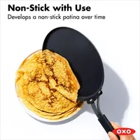 OXO Black Steel 10" Crepe Pan with Silicone Sleeve