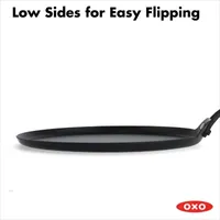 OXO Black Steel 10" Crepe Pan with Silicone Sleeve