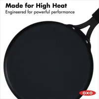 OXO Black Steel 10" Crepe Pan with Silicone Sleeve