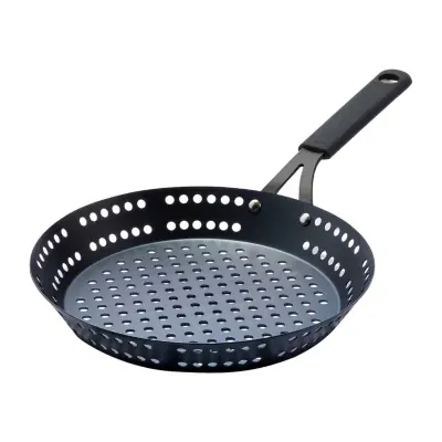 OXO Black Steel 12" BBQ Frying Pan with Silicone Sleeve