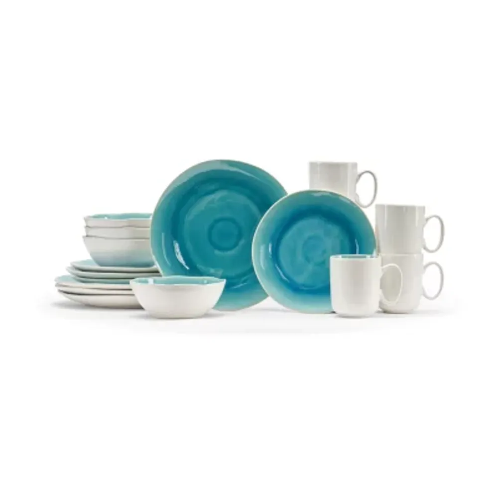 Baum Harmony Aqua 16-pc. Ceramic Dinnerware Set