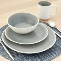 Baum Harmony Grey 16-pc. Ceramic Dinnerware Set