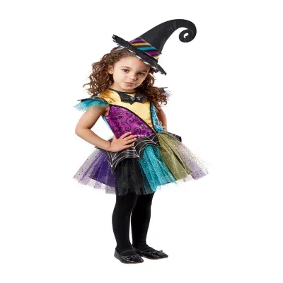 Toddler Girls Patchwork Witch Costume