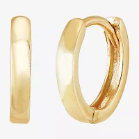 14K Gold 9.5mm Round Hoop Earrings