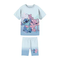 Disney Collection Little & Big Girls 2-pc. Stitch Short Set